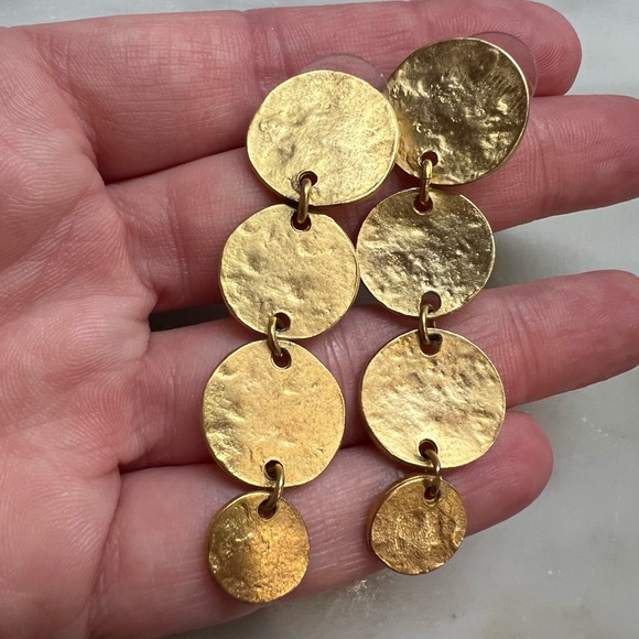 KENNETH JAY LANE COIN DROP PIERCED EARRINGS - Picture 8 of 9